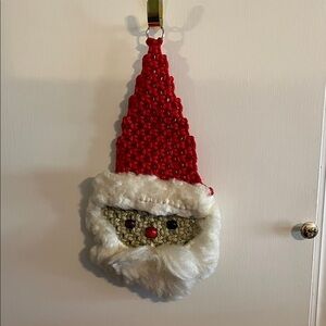 Crocheted Santa Wall Hanging